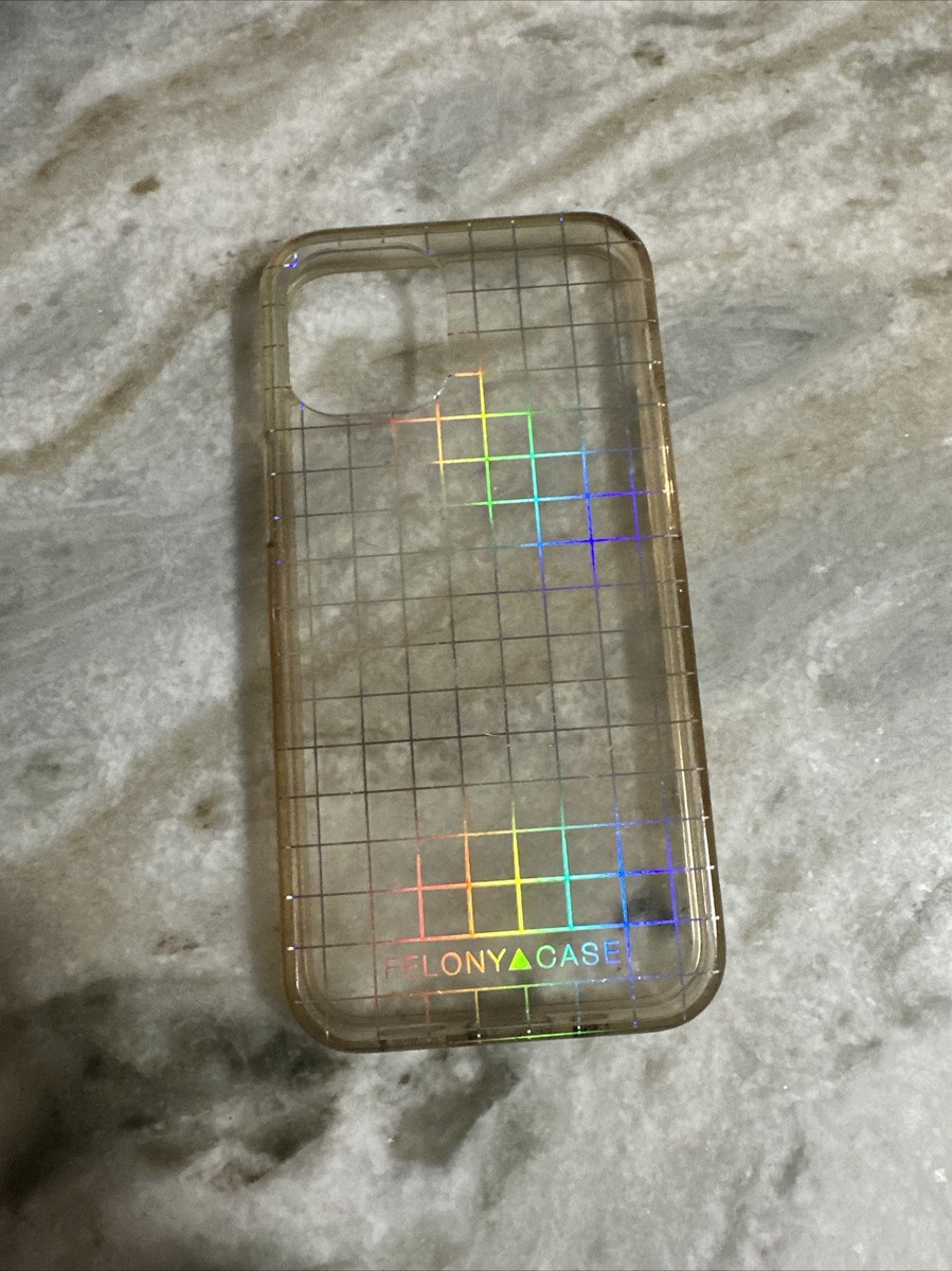 felony Case IPhone 12 mini case irridescent squares