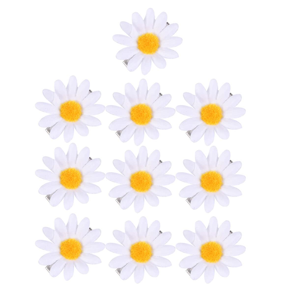 10 StüCk Haarschmuck GäNseblüMchen Damen Haarspangen Blumen Haarnadeln Kleine So-image