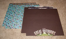 Reminisce 12x12 Double Sided Scrapbook Paper(4) ~ Great Outdoors