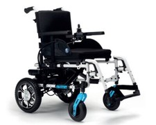 Sedia a Rotelle Elettrica Verso Pieghevole Blocco Rimovibile Batteria Agli Ioni