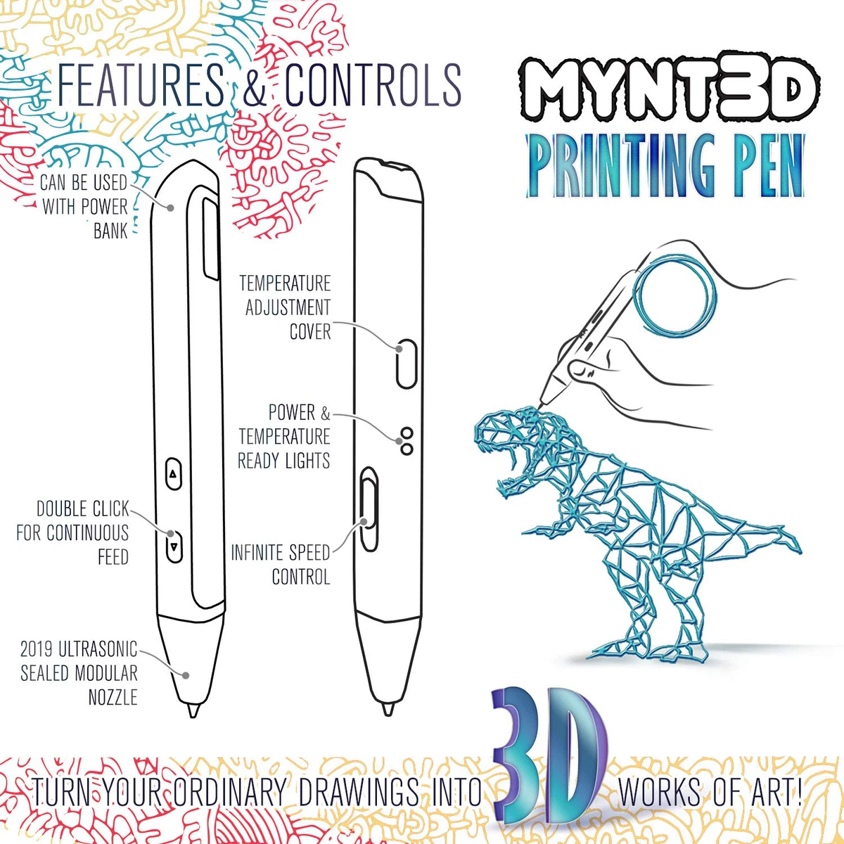 MYNT 3D PRINTING PEN Printmaking
