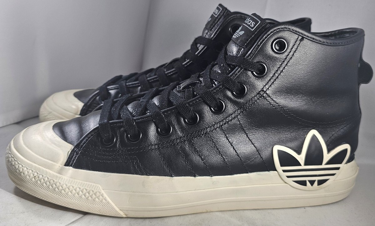 Adidas Men's Originals Nizza Hi RF Leather Black/White Men