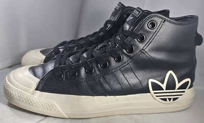 adidas nizza black leather