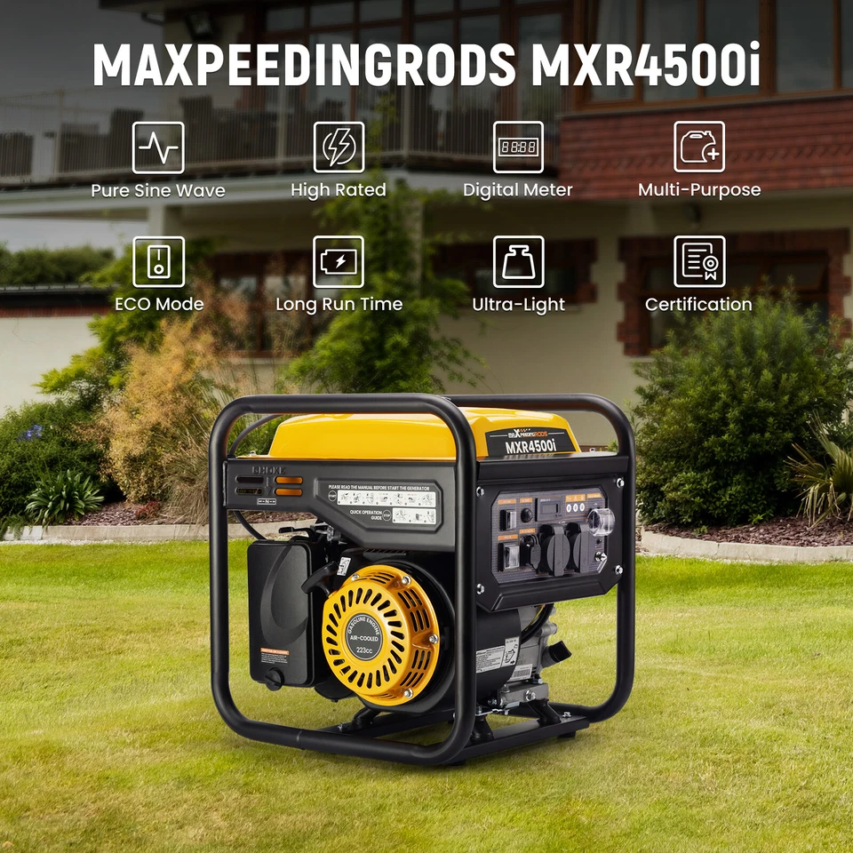 Inverter Generator 3.8KW Max pure sine wave 3.5 kw generator Portable Camping - Image 2 of 4