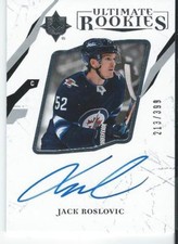 2017-18 UD Ultimate Collection JACK ROSLOVIC Rookies Rookie Autograph /399 #58