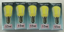 Image of Pack of 5 Crompton 15W SES E14 YELLOW Sign Lamp pygmy T1  