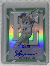 2021 LEAF PERFECT GAME METAL GREEN REFRACTOR LUKE HEYMAN AUTO #7/10