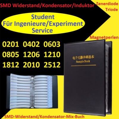 SMD Widerstand/Kondensator/Induktor/Zener Diode/Transistor Triode Musterbuch Kit