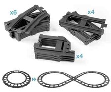 kit pista binari otto figure 8 per  trenino peg perego santa fe' 6 volt