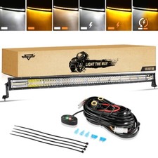 Auxbeam 12 20 32 42 50 Strobe Amber White Led Light Bar 6 Modes Offroad Suv Auxbeam 12 20 32 42 50 Strobe Amber White Led Light Bar 6 Modes Offroad Suv