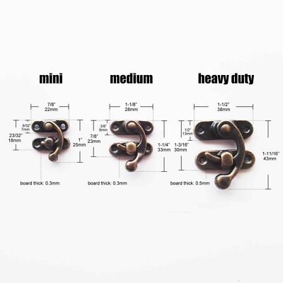 12 stücke Schmuck Brust Geschenk Wein Holzkiste Fall Toggle Latch Möbel