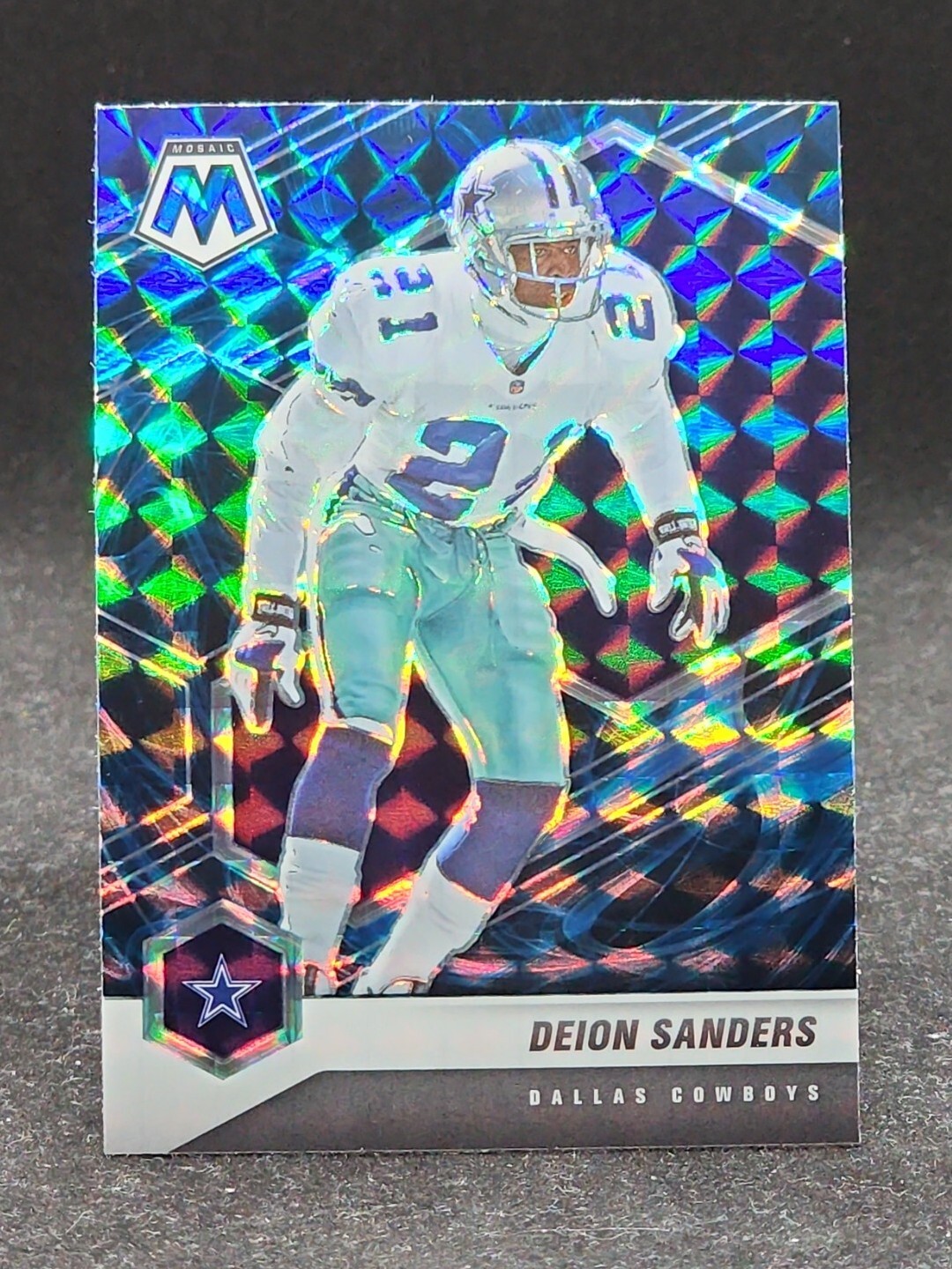 2021 Panini Mosaic Genesis Prizm #63 Deion Sanders SSP Dallas Cowboys HOF