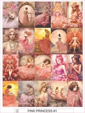 PINK PRINCESS 2 - COMPLETE SHEET OF 20 STICKERS
