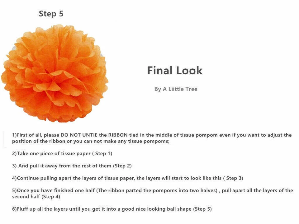 All-In-One Hanging Paper Fan Tissue Pompoms Honeycomb Ball Party  (Yellow Black) - Image 4 of 4