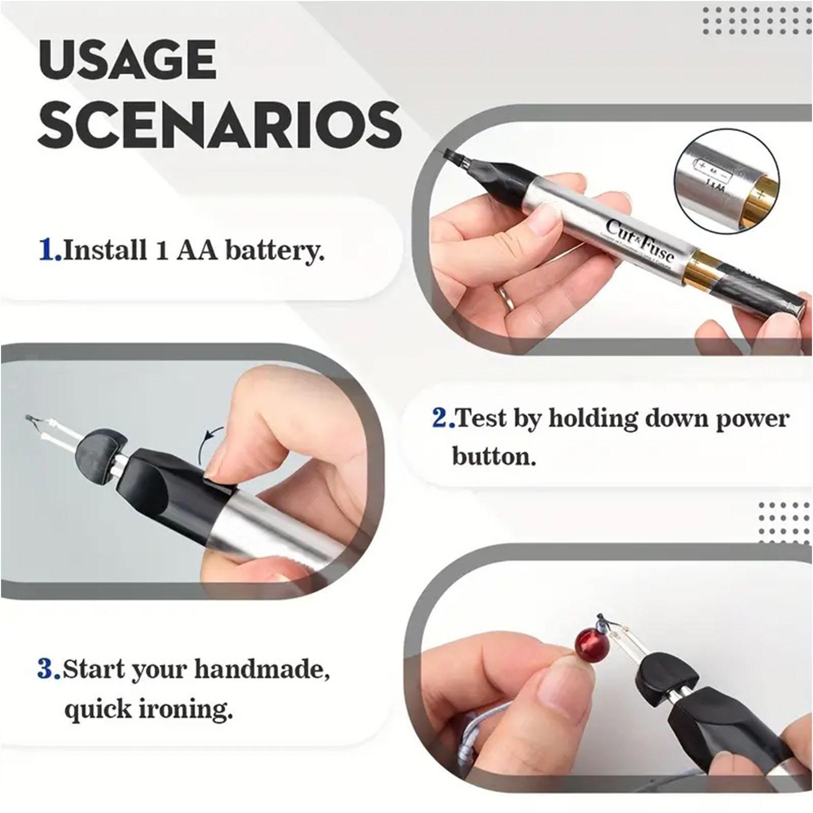 Thread Burner Tool Waxed Welding Pen for Leather Craft Hobby Art Craft ...
