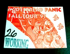 Widespread Panic Backstage Pass WSP South Carolina Charleston 9/26/97 9/26/1997