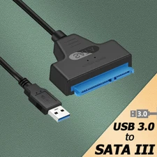 USB to SATA Adapter Cable Data Converter 3.0 to 2.5" For Hard Drive SSD to USB