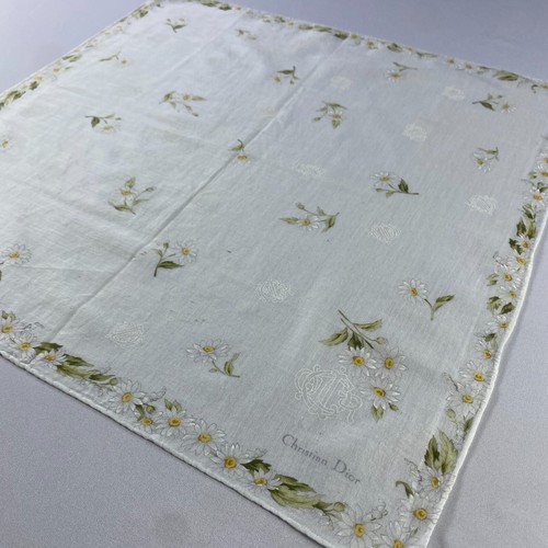 Vintage Christian Dior Handkerchief Neckerchief Bandana Pocket Square - Picture 2 of 6
