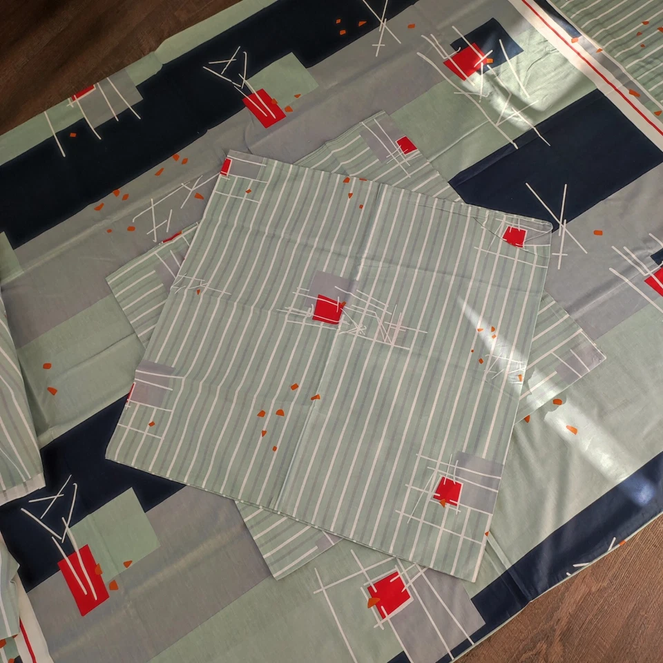 Nuevo juego de dormitorio doble 100 % algodón: edredón, sábana plana, 2 fundas de almohada Foto 3 de 4