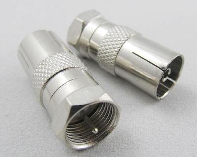 100 x CCTV TV Antenna Connector adapter F Male Plug to TV PAL Female Jack