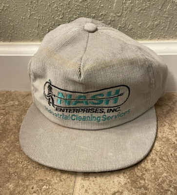 VINTAGE CORDUROY NASH ENTERPRISES MISSOULA MONTANA HAT GRAY USA