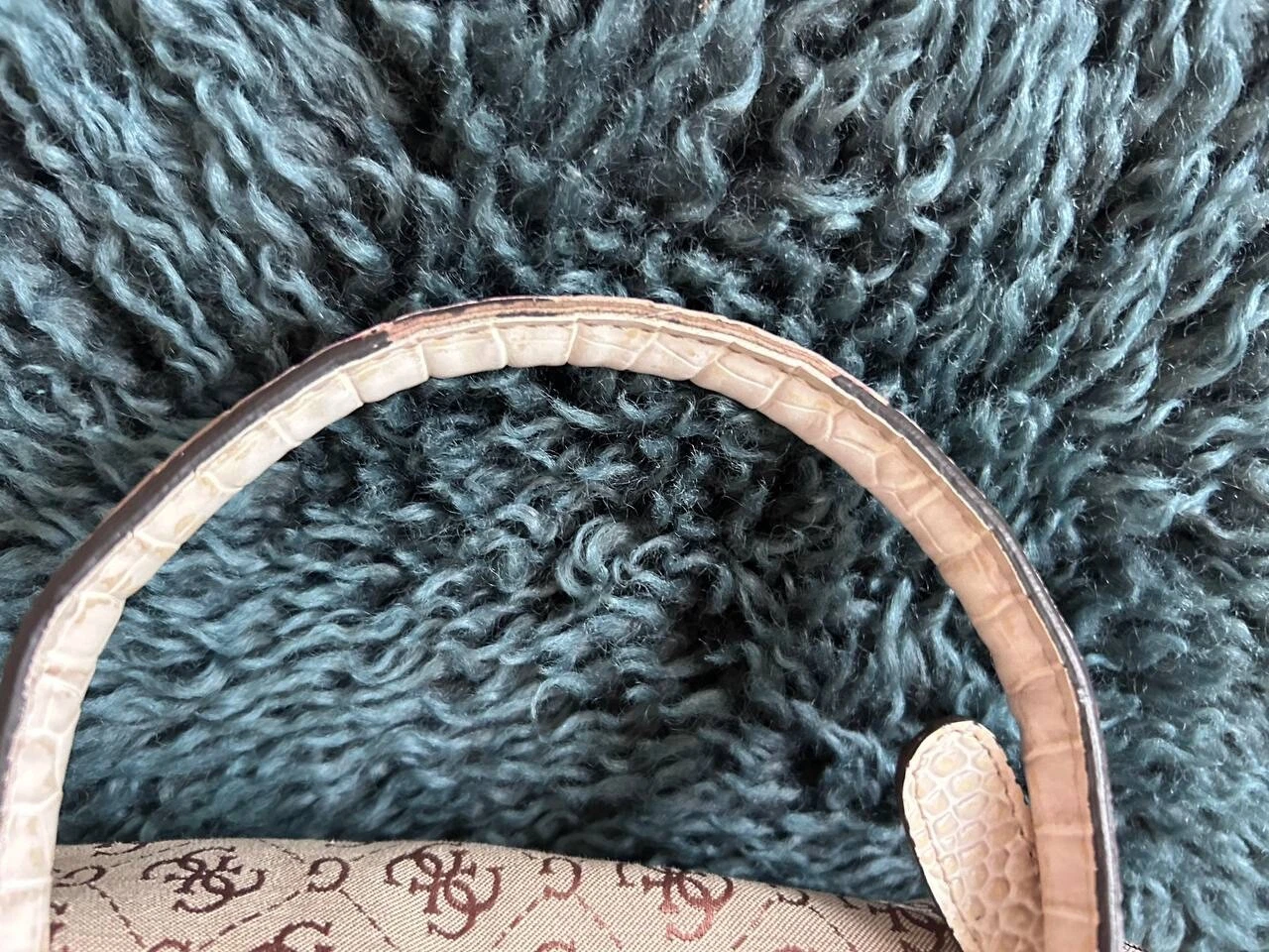 Borsa a tracolla vintage Y2K Guess monogramma tela borsetta