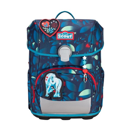 Scout Schulranzen Neo LED WHITE UNICORN 20 Teile-Set Federmappe und viel Zubehör - Bild 2 von 14