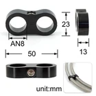 AN8 Black Billet Hose Separator Clamp for 16mm Fuel or Oil Lines