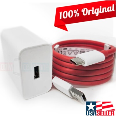 Original OnePlus Fast Charger + Type-C Data Cable for for 9/8/7/7T/6/5/Nord