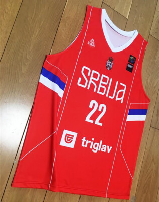 Micić Micic 22 Jokic 14 Team Srbija Serbia Basketball Jersey Red Custom  Names