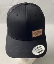 Stonyfield Organic Black Snapback Hat Yupoong Cap NWT
