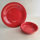 Fiesta Classic Rim Scarlett Dinner Plate & Cereal Bowl