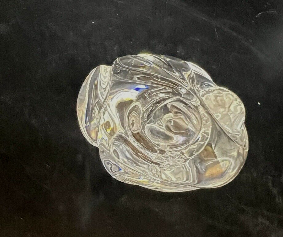 Vintage Steuben Glass Frog 2.75" Hand Cooler or Paperweight