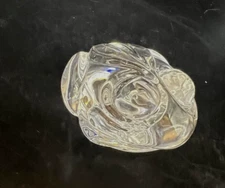 Vintage Steuben Glass Frog 2.75" Hand Cooler or Paperweight