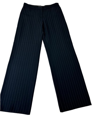 VINTAGE 90s Emporio Armani “Worn Out” Gray Striped Linen Pants - M