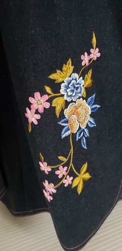NUEVO CON ETIQUETAS ESCADA Mujer Pantalones Fuertemente Bordados Traje Blazer Talla 44/38 Azul Jean - Imagen 3 de 8