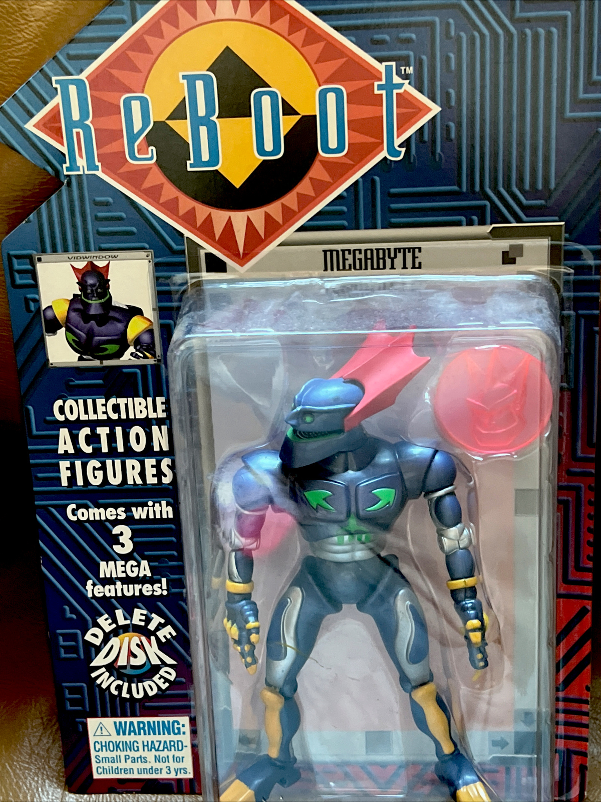 1995 Reboot MEGABYTE Action Figure Vintage with Delete Disk Irwin Toys ...