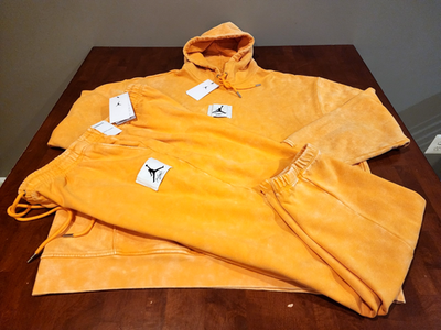 Nike Jordan Men's Flight Sweatsuit Statement Fleece Tracksuit Teal Gold 2XL | eBay