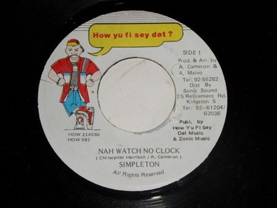 Simpleton - Nah Watch No Clock, 7'', (Vinyl)