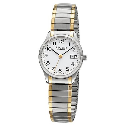 Regent Damen Armbanduhr Analog Edelstahlarmband gold silber URF1514