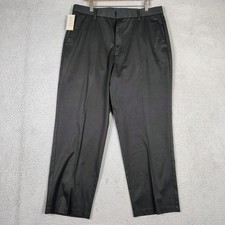 Dockers D3 Pants Men's 36x29 Black Signature Khaki Flat Front Classic Fit NWT