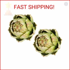 Timgle 2 Pcs Green Artificial Artichokes Fake Vegetables and Fruits for Summer K
