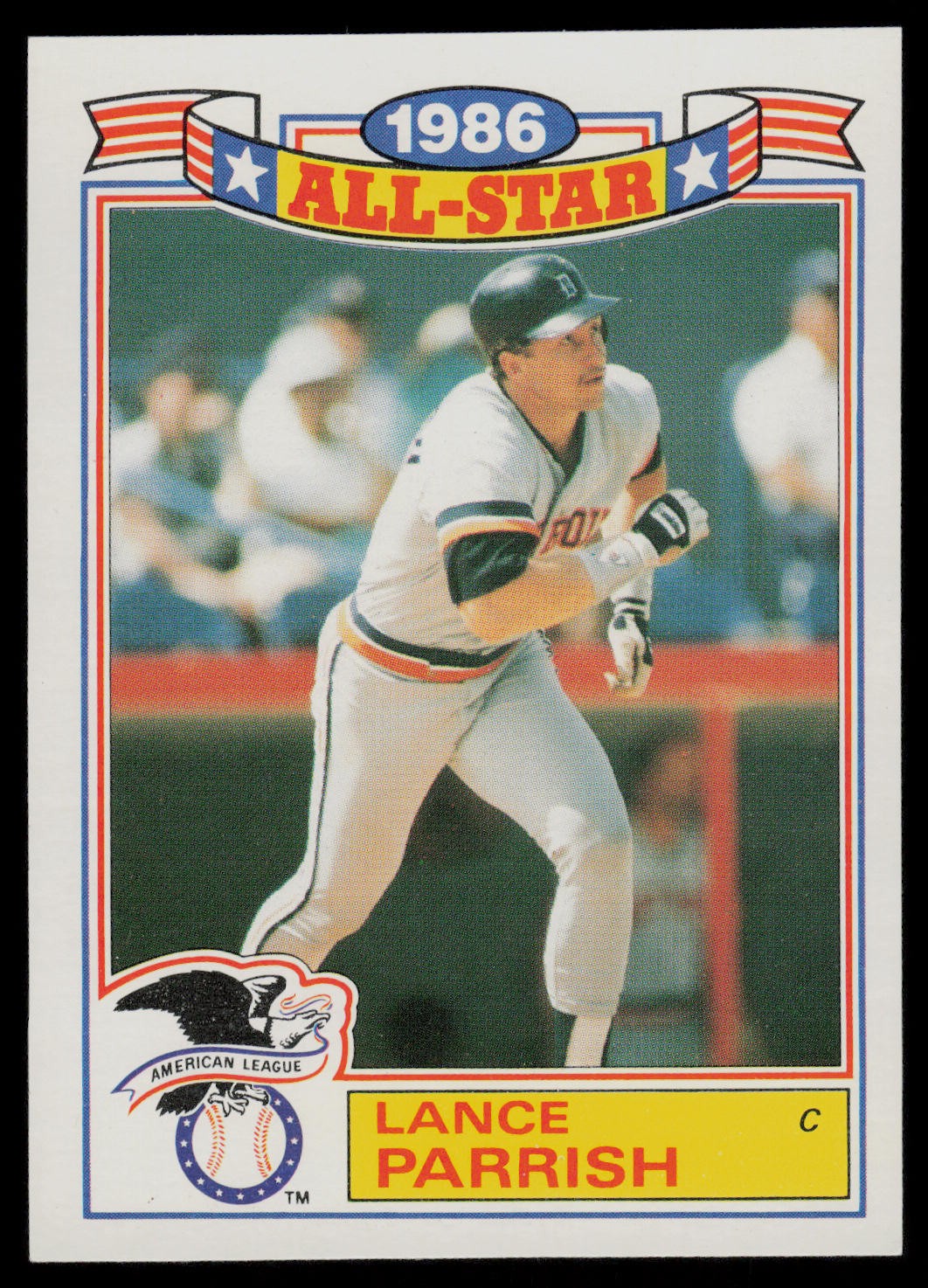 1987 Topps Glossy All-Stars Lance Parrish #20 Detroit Tigers