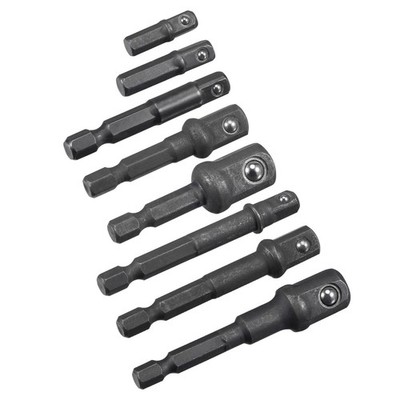 Impact Grade Socket Adapter Set Extension Bit 1/4'' Hex Shank 1/4'' 3/8'' 1/2''