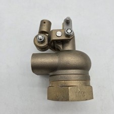 Float Valve Brass 1-1/4" Pipe Mount Angle Body Free Flow Outlet No rod 