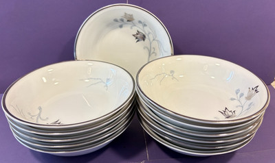Eschenbach Bavaria Baronet Silver Arbor Set of 6 Coupe Soup Bowls, 7 1/2''