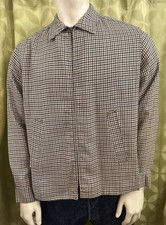 S 15-15.5 Vintage 1950s DUTCHMAID EPHRATA USA Rockabilly Plaid Jacket TALON ZIP