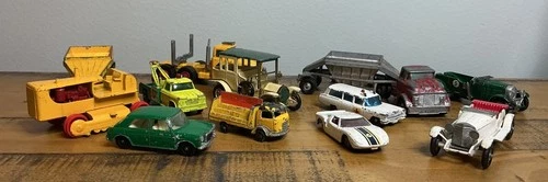 Vintage Matchbox Lesney Diecast Toy Cars - LOT OF 12, 1980s & 90s Played With