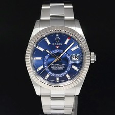2022 NEW PAPERS Rolex Sky-Dweller Stainless White Gold Blue 326934 42mm Watch 2