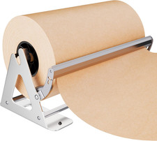 DIY Crew 18 Inch Paper Roll Dispenser and Cutter - Heavy-Duty Wall Mountable, No
